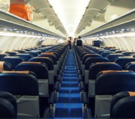 crowded airplane seats