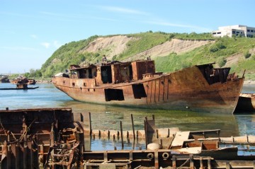 Rusted ship, Russia