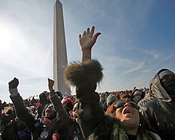 Obama Inauguration day on the National Mall