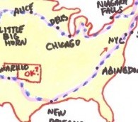travels with Charley map