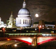 Full moon over London