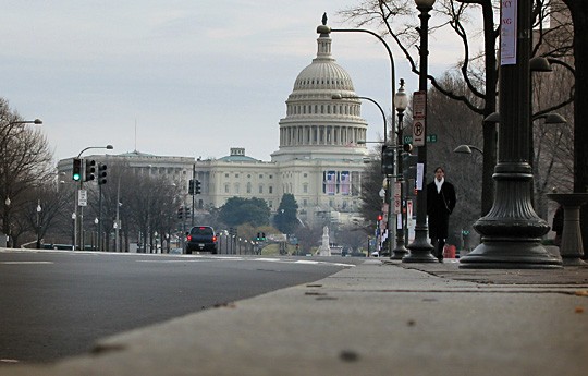 Pennsylvania Ave looking at the U.S. Capitol building