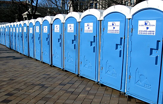 Inauguration porta-potties