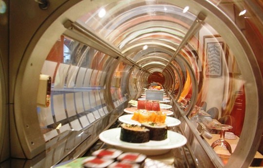 conveyor belt sushi. The Art of Kaiten Sushi