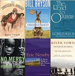 travel books collage